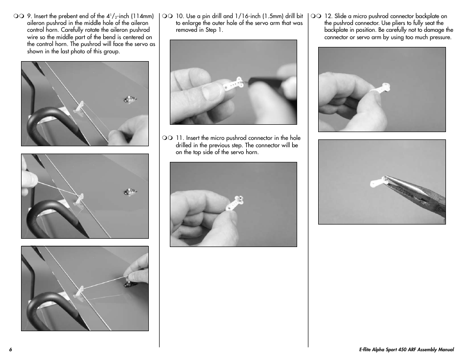 E-flite Alpha 450 Sport ARF User Manual | Page 6 / 36