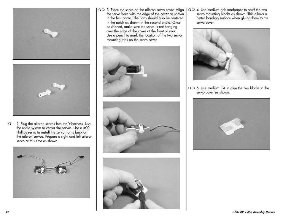 E-flite RV-9 450 ARF User Manual | Page 12 / 36