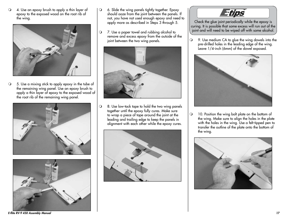 E-flite RV-9 450 ARF User Manual | Page 17 / 36