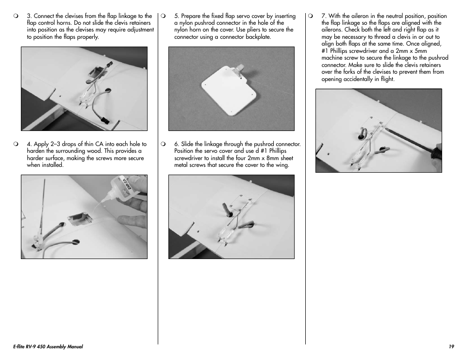 E-flite RV-9 450 ARF User Manual | Page 19 / 36