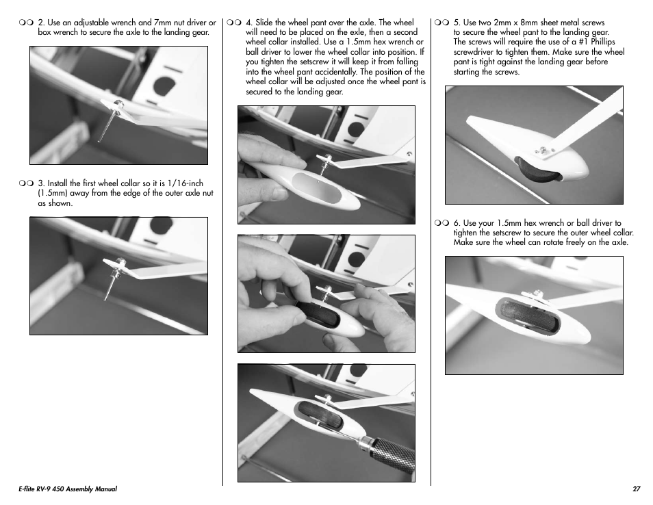 E-flite RV-9 450 ARF User Manual | Page 27 / 36