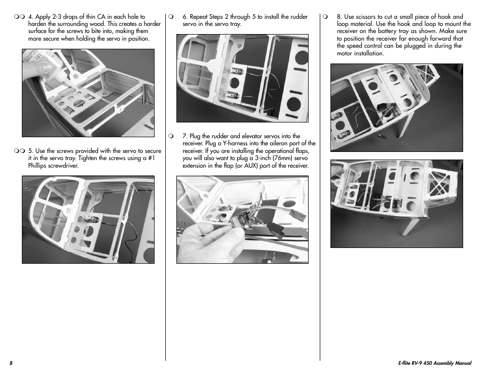 E-flite RV-9 450 ARF User Manual | Page 8 / 36