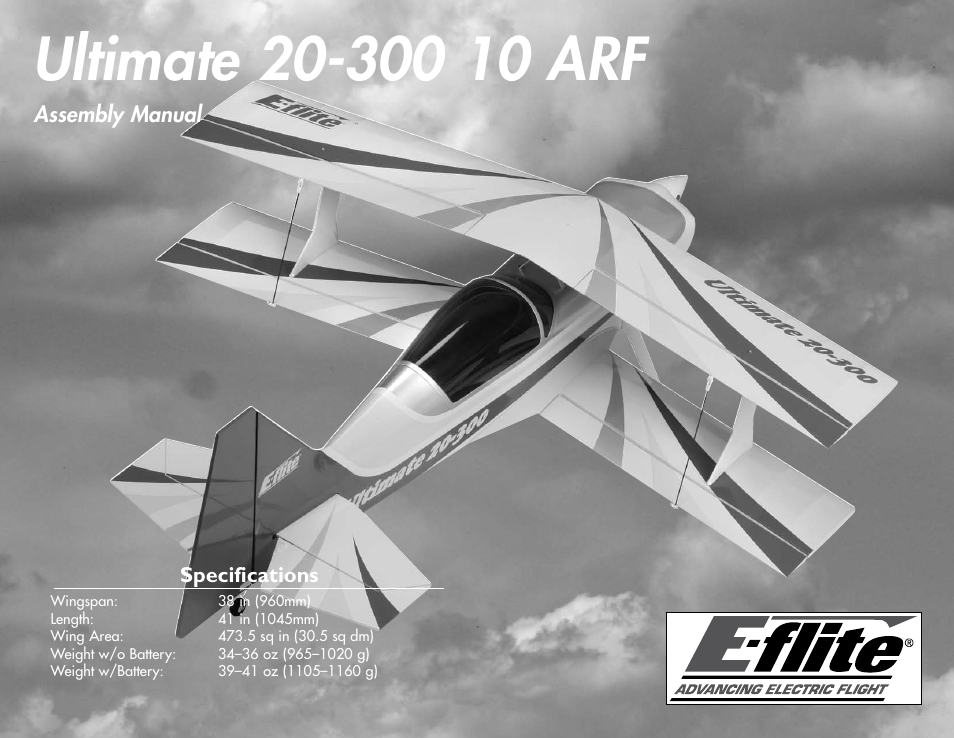 E-flite Ultimate 20-300 10 ARF User Manual | 40 pages