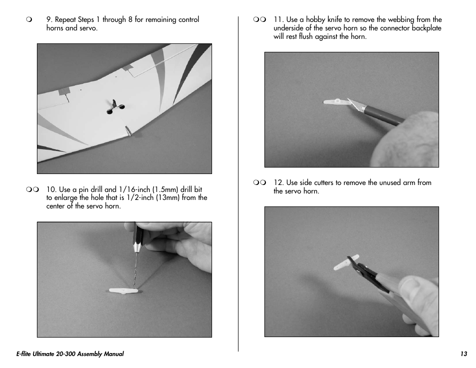 E-flite Ultimate 20-300 10 ARF User Manual | Page 13 / 40