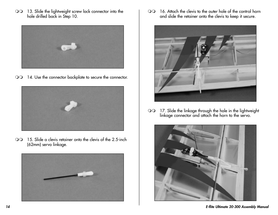 E-flite Ultimate 20-300 10 ARF User Manual | Page 14 / 40