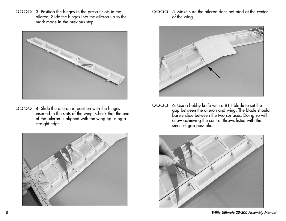 E-flite Ultimate 20-300 10 ARF User Manual | Page 8 / 40