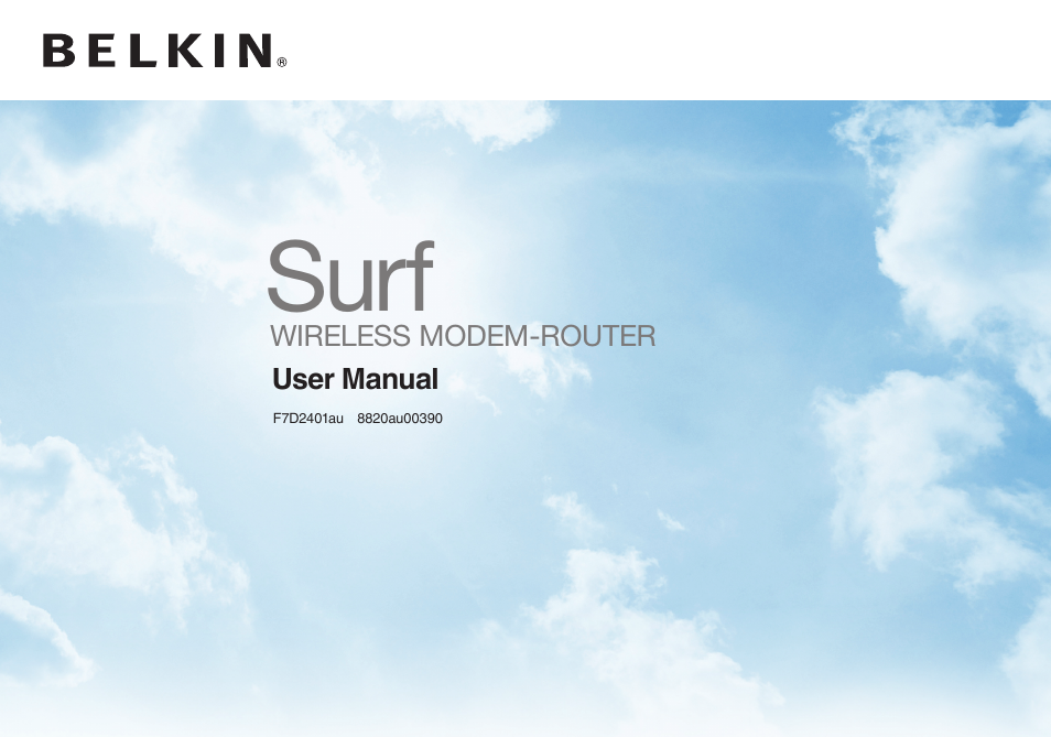 Belkin SURF 8820AU00390 User Manual | 28 pages