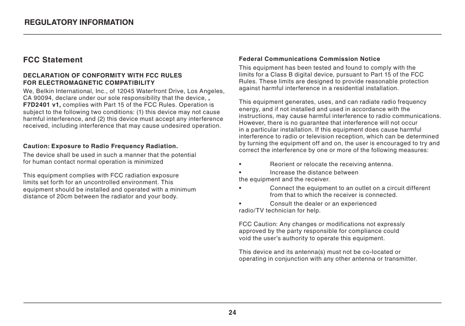 Belkin SURF 8820AU00390 User Manual | Page 26 / 28