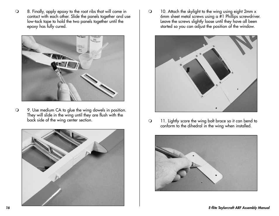 E-flite Taylorcraft 450 ARF User Manual | Page 16 / 40