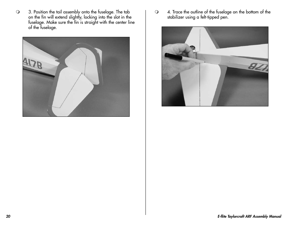 E-flite Taylorcraft 450 ARF User Manual | Page 20 / 40