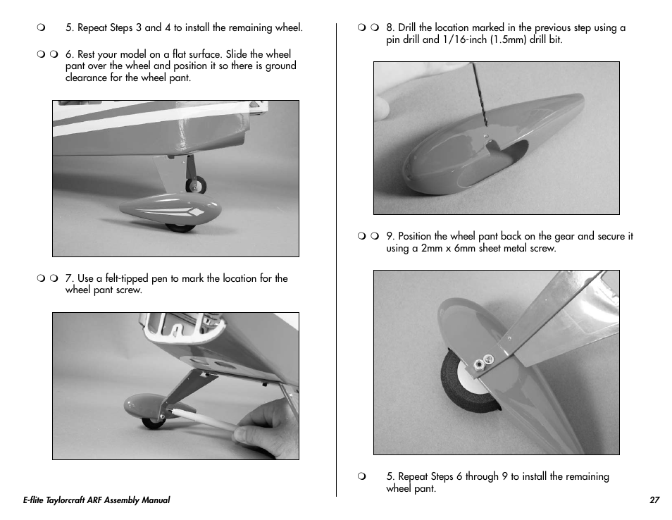 E-flite Taylorcraft 450 ARF User Manual | Page 27 / 40