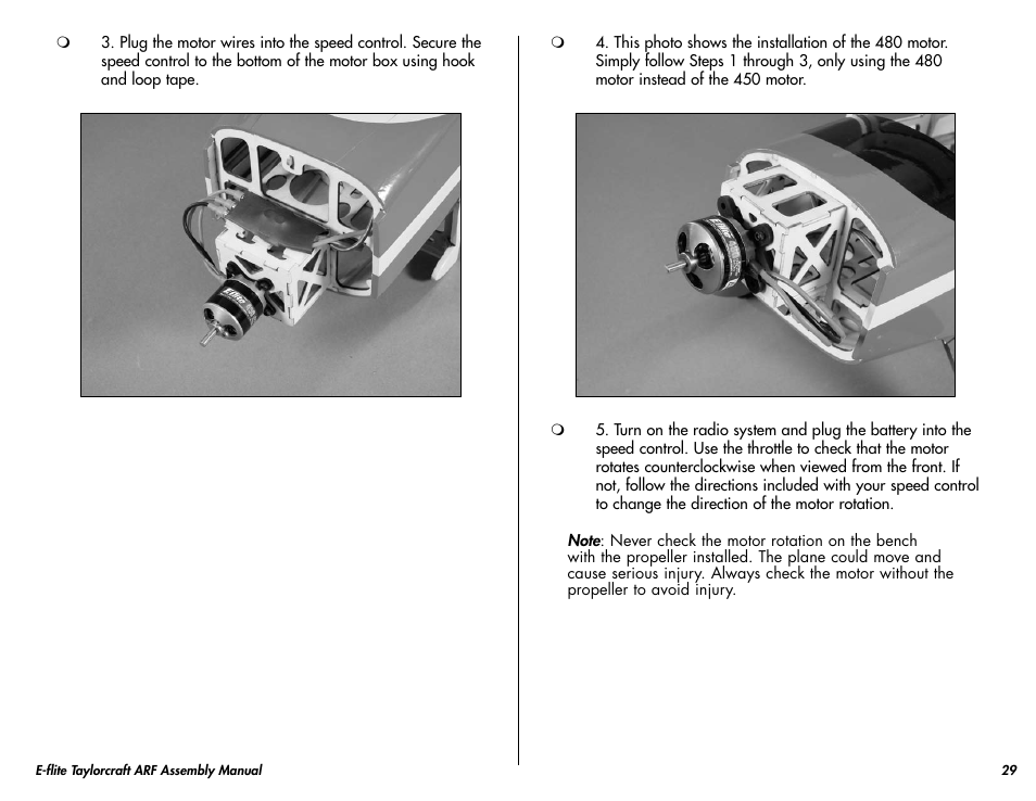 E-flite Taylorcraft 450 ARF User Manual | Page 29 / 40
