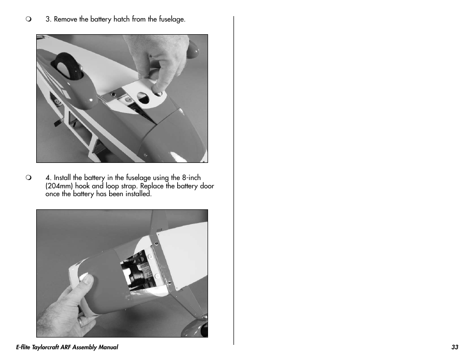 E-flite Taylorcraft 450 ARF User Manual | Page 33 / 40