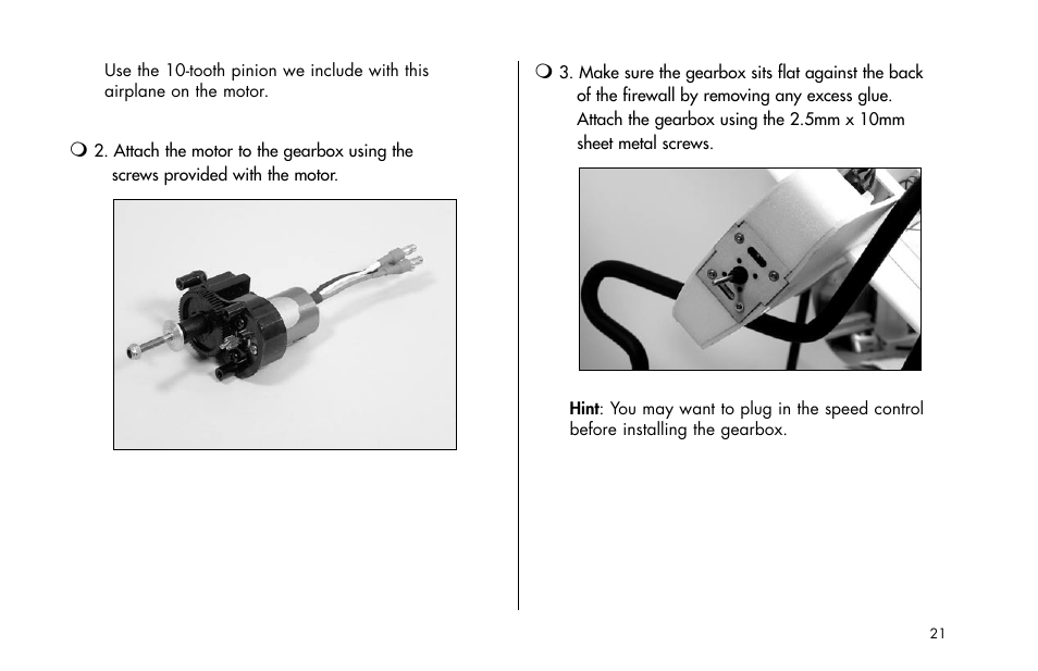 E-flite Yak 54F 3D ARF User Manual | Page 21 / 31