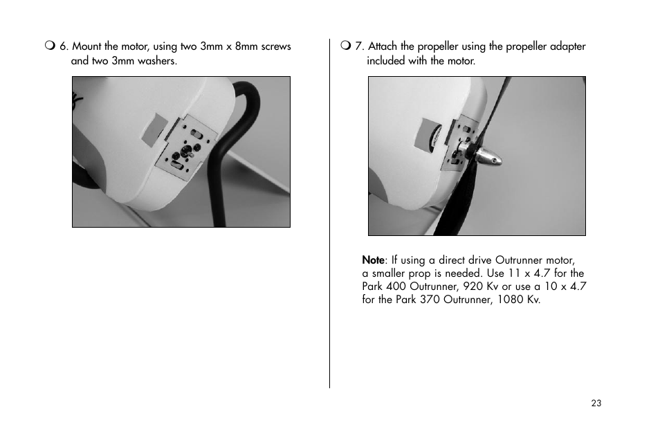 E-flite Yak 54F 3D ARF User Manual | Page 23 / 31