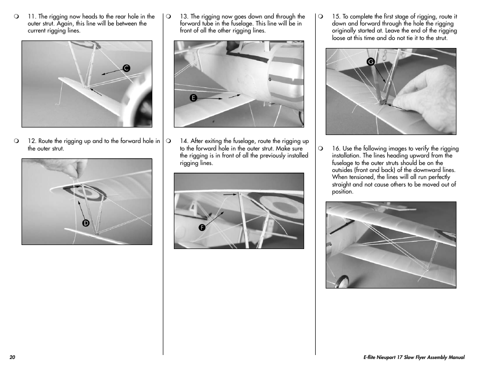 E-flite Nieuport 17 250 ARF User Manual | Page 20 / 28