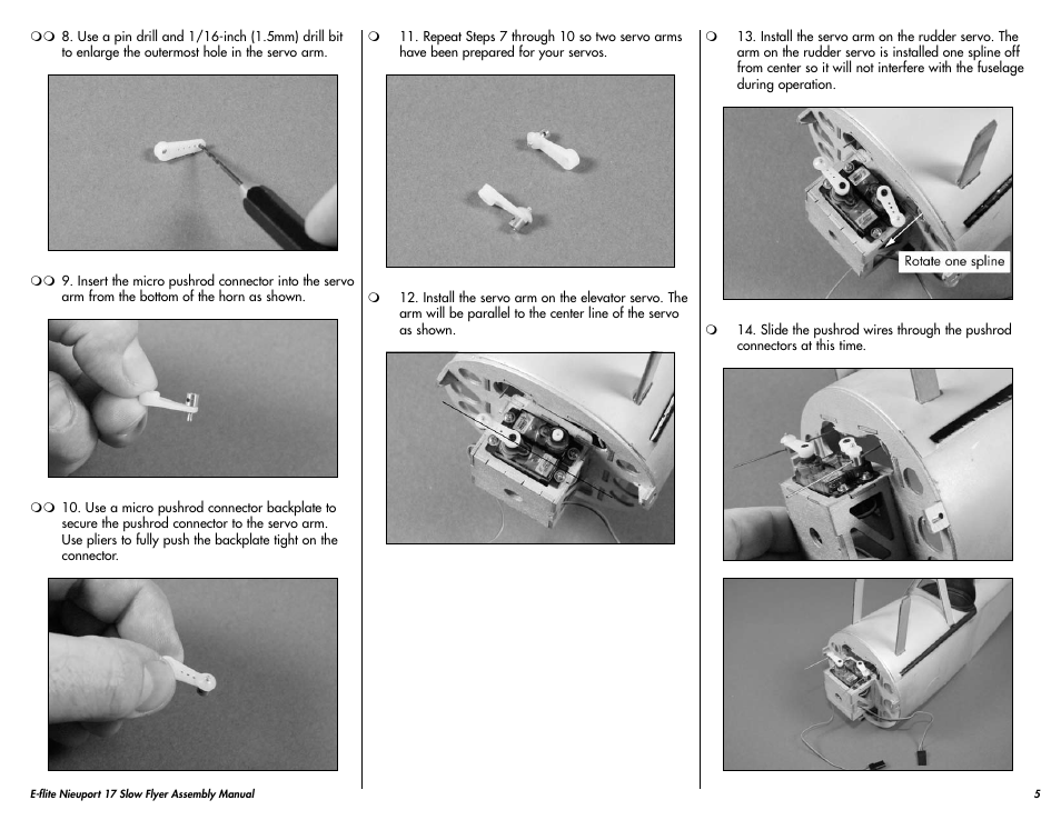 E-flite Nieuport 17 250 ARF User Manual | Page 5 / 28