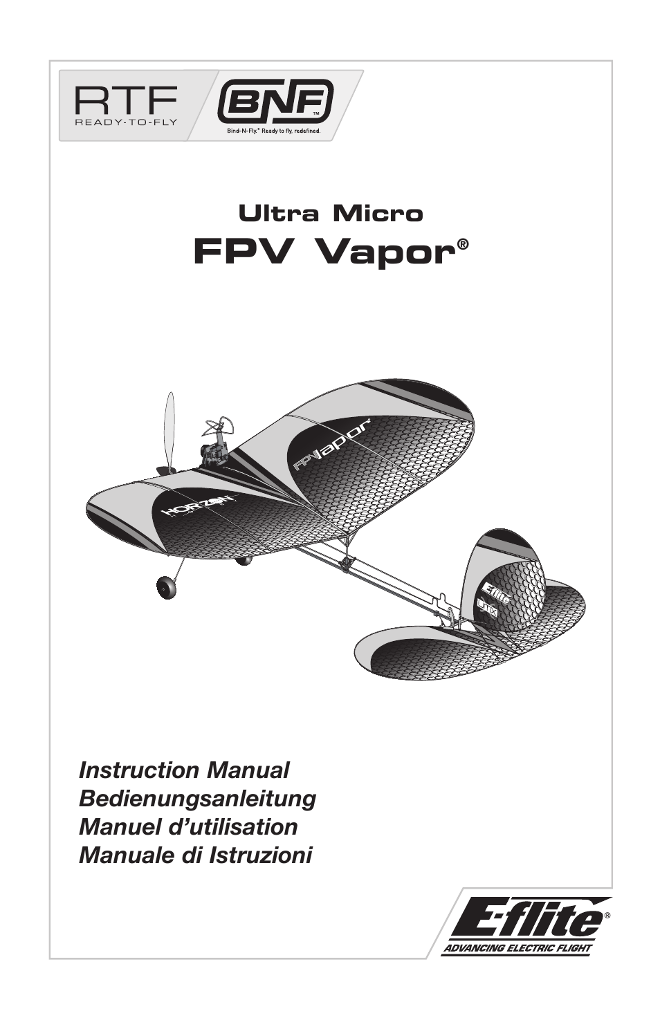 E-flite FPV Vapor RTF W/ Headset User Manual | 17 pages