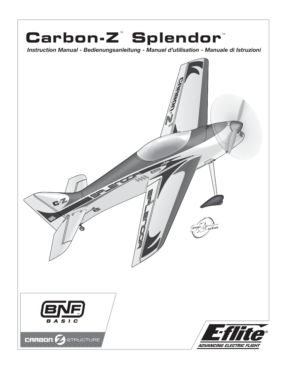 E-flite Carbon-Z Splendor BNF Basic User Manual | 22 pages