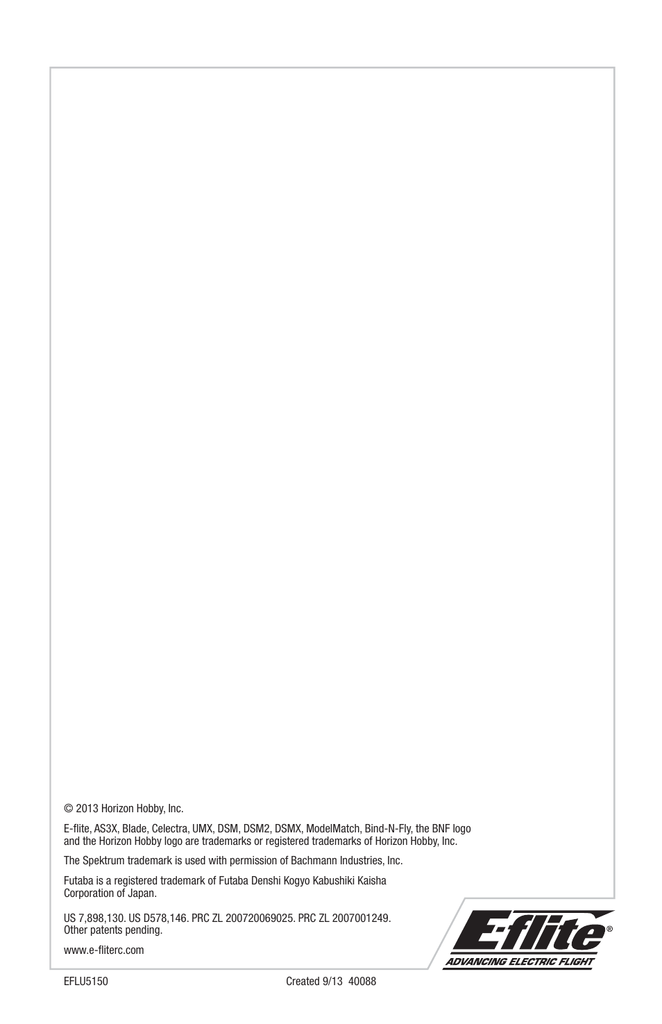 E-flite UMX AS3Xtra BNF Basic User Manual | Page 18 / 18