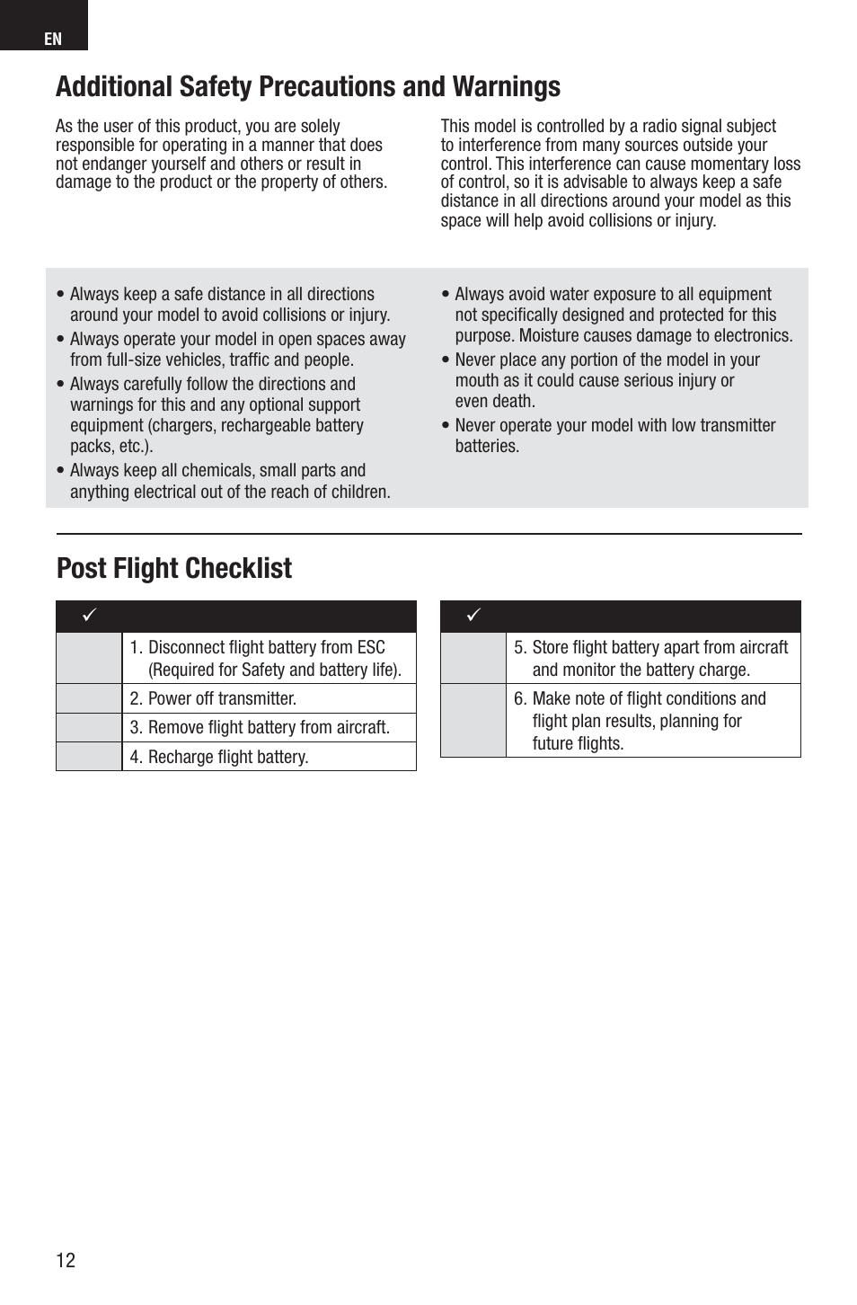 E-flite UMX Hyper Taxi BNF User Manual | Page 12 / 21