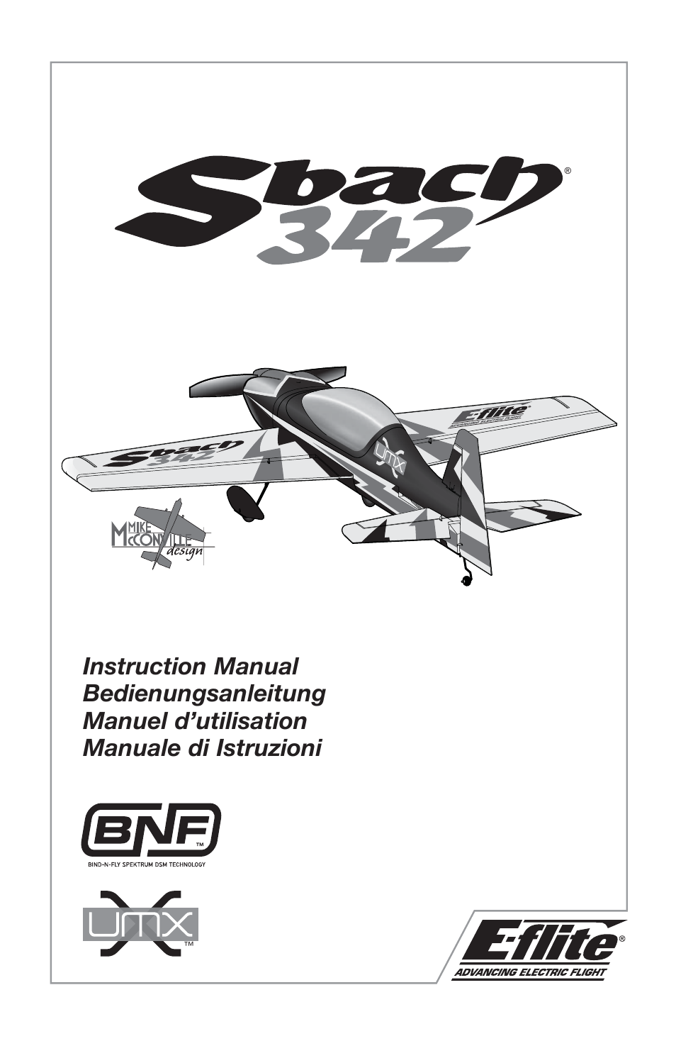 E-flite UMX Sbach 342 BNF User Manual | 19 pages