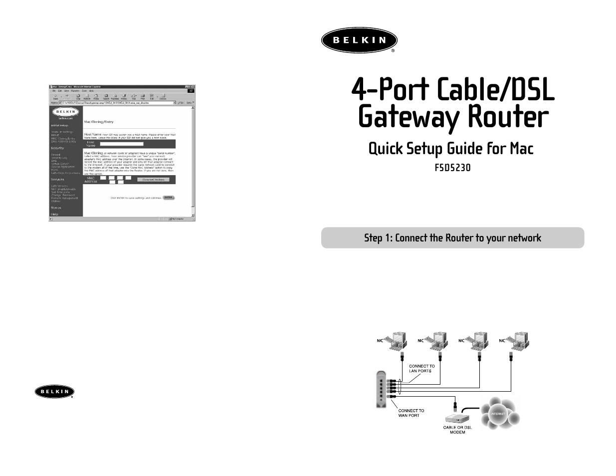 Belkin F5D5230 User Manual | 2 pages