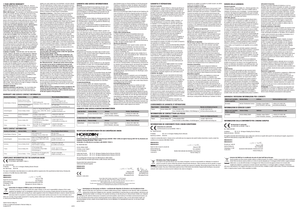 E-flite 10-15 90 Degree Rotating Electric Retracts User Manual | Page 2 / 2