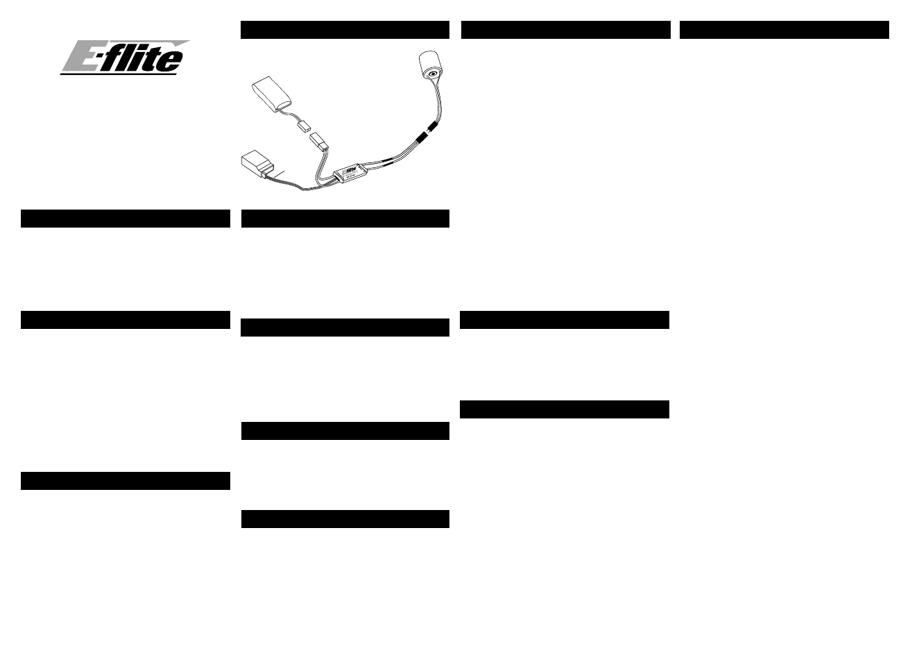 E-flite 10-Amp Micro Brushed ESC User Manual | 1 page