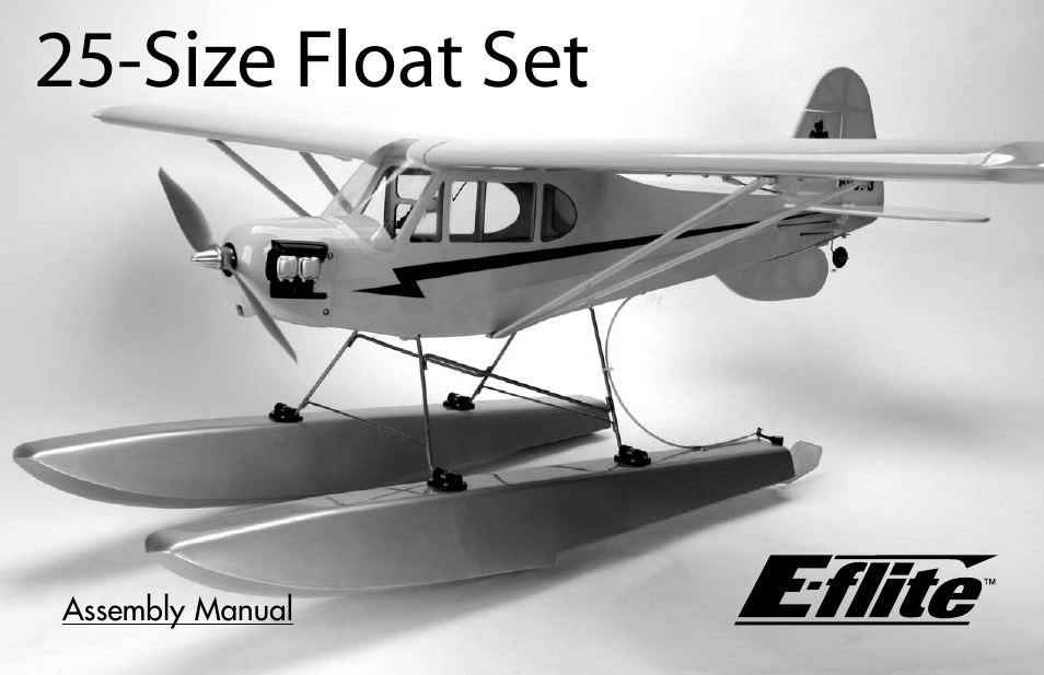 E-flite 25-Size Fiberglass ARF Floats User Manual | 32 pages