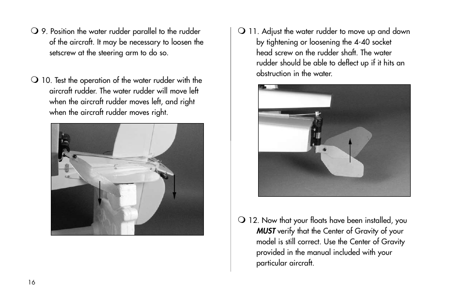 E-flite 25-Size Fiberglass ARF Floats User Manual | Page 16 / 32