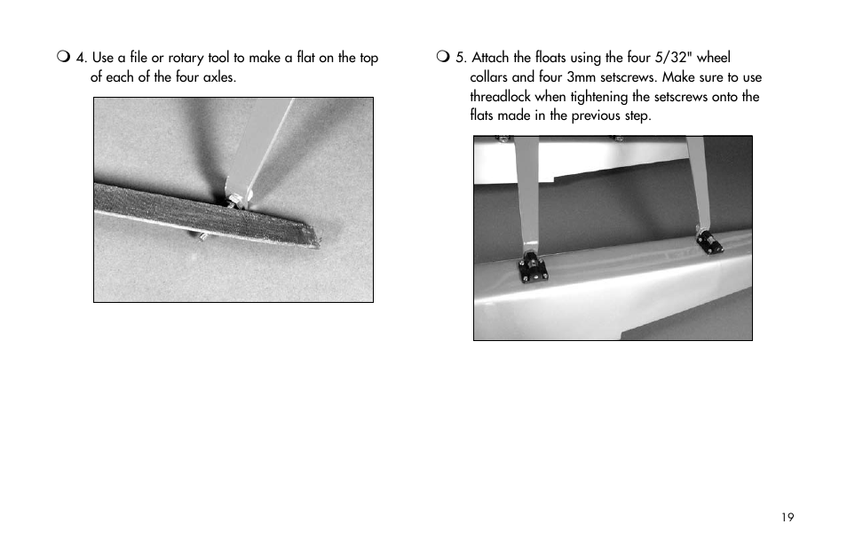 E-flite 25-Size Fiberglass ARF Floats User Manual | Page 19 / 32