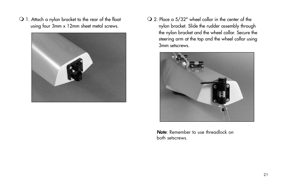 E-flite 25-Size Fiberglass ARF Floats User Manual | Page 21 / 32