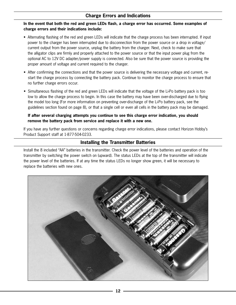 E-flite 3-Cell LiPo Balancing Charger, 0.8A User Manual | Page 6 / 6