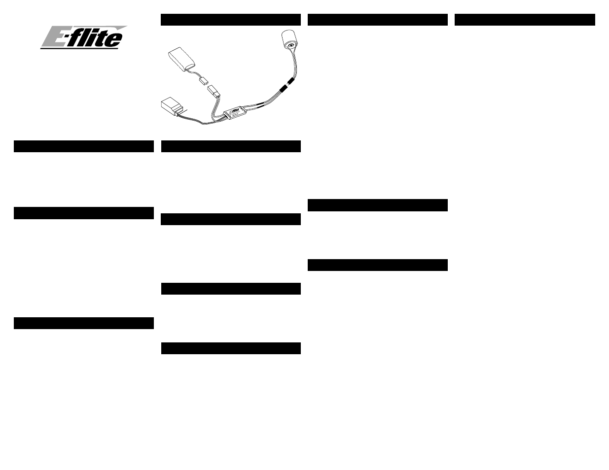 E-flite 5-Amp Micro Brushed ESC User Manual | 1 page