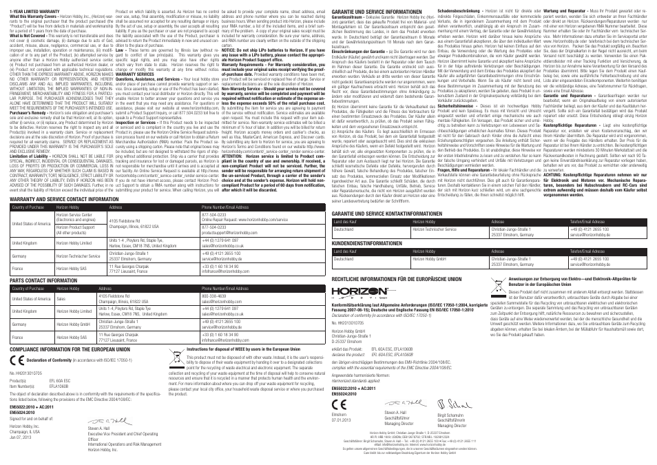 E-flite 60-Amp Pro Switch-Mode BEC Brushless ESC (V2) User Manual | Page 3 / 4