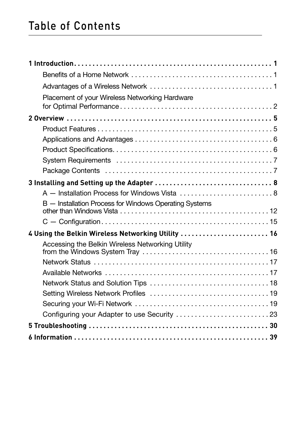 Belkin F5D8073 User Manual | Page 2 / 44