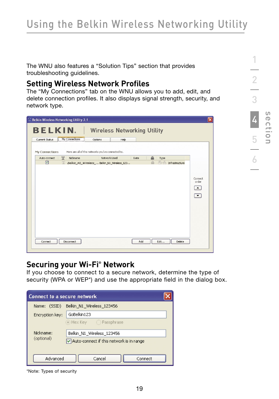 Using the belkin wireless networking utility | Belkin F5D8073 User Manual | Page 21 / 44