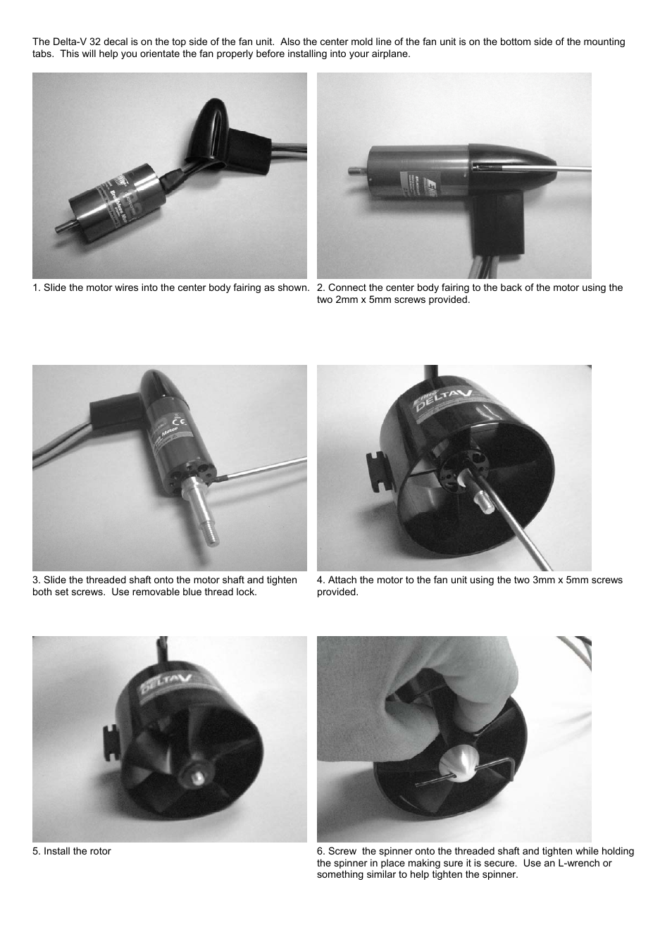 E-flite Rotor, 5-Blade: Delta-V 32 User Manual | Page 2 / 4
