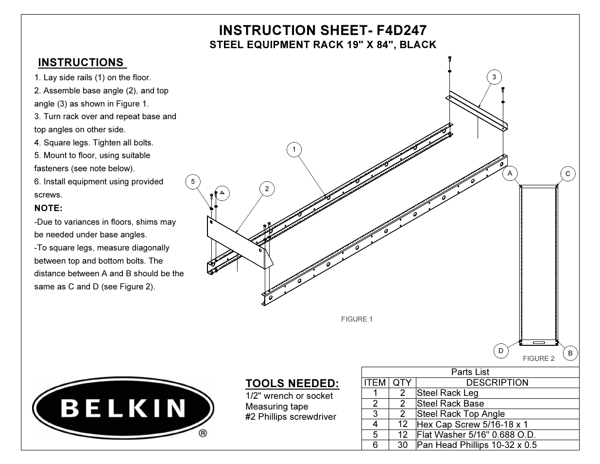 Belkin F4D247 User Manual | 1 page