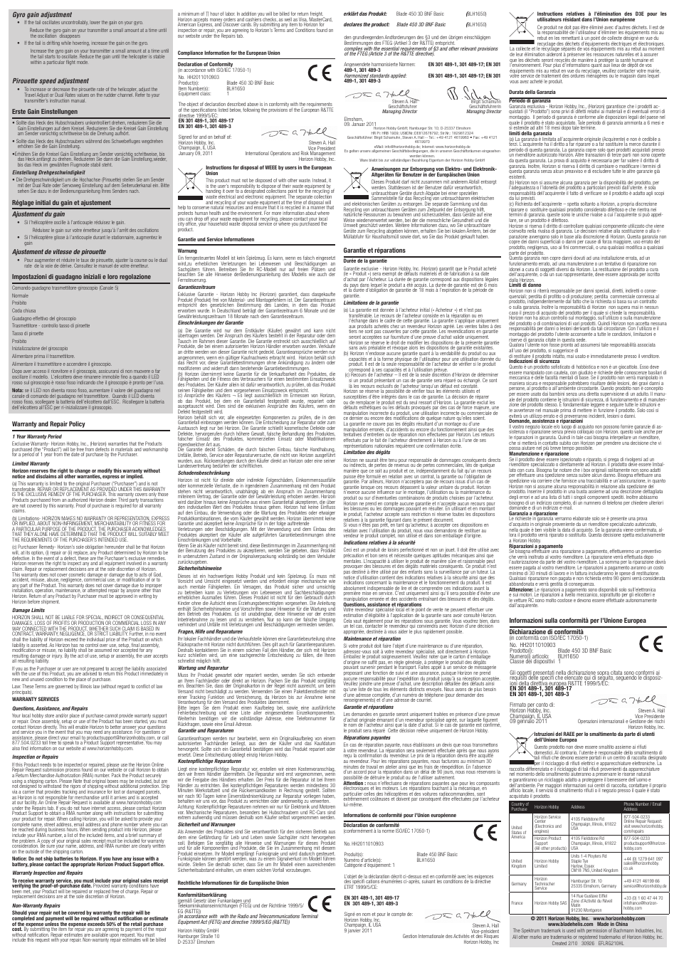 E-flite G210HL Micro Heading Lock MEMS Gyro User Manual | Page 2 / 2