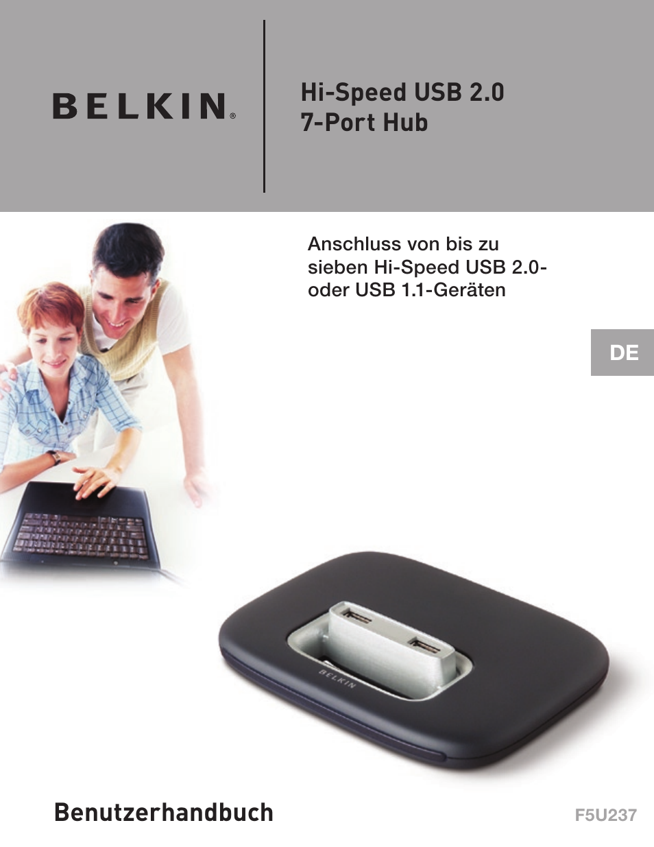 Hi-speed usb 2.0 7-port hub, Benutzerhandbuch | Belkin F5U237 User Manual | Page 19 / 52