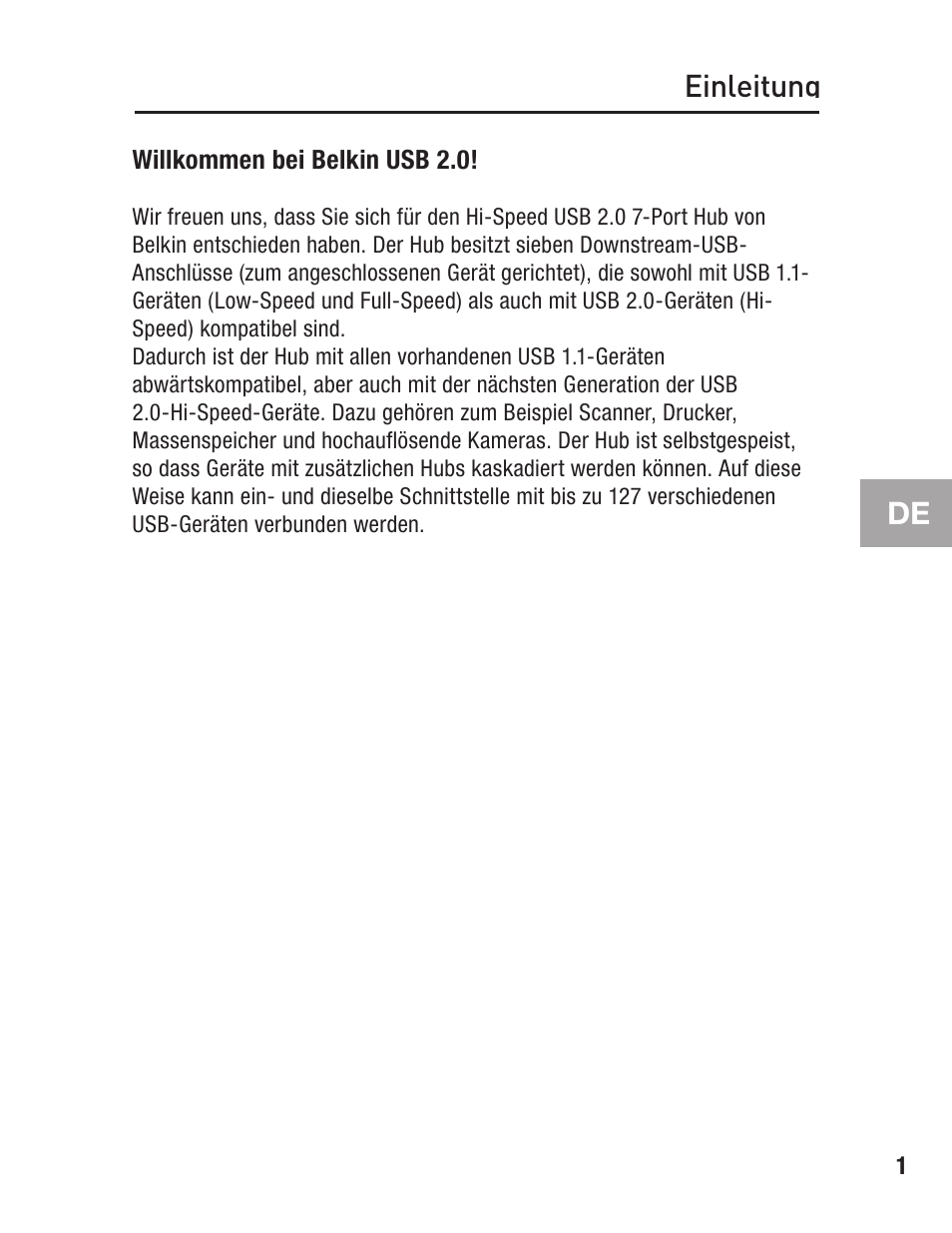 Einleitung, De einleitung | Belkin F5U237 User Manual | Page 21 / 52