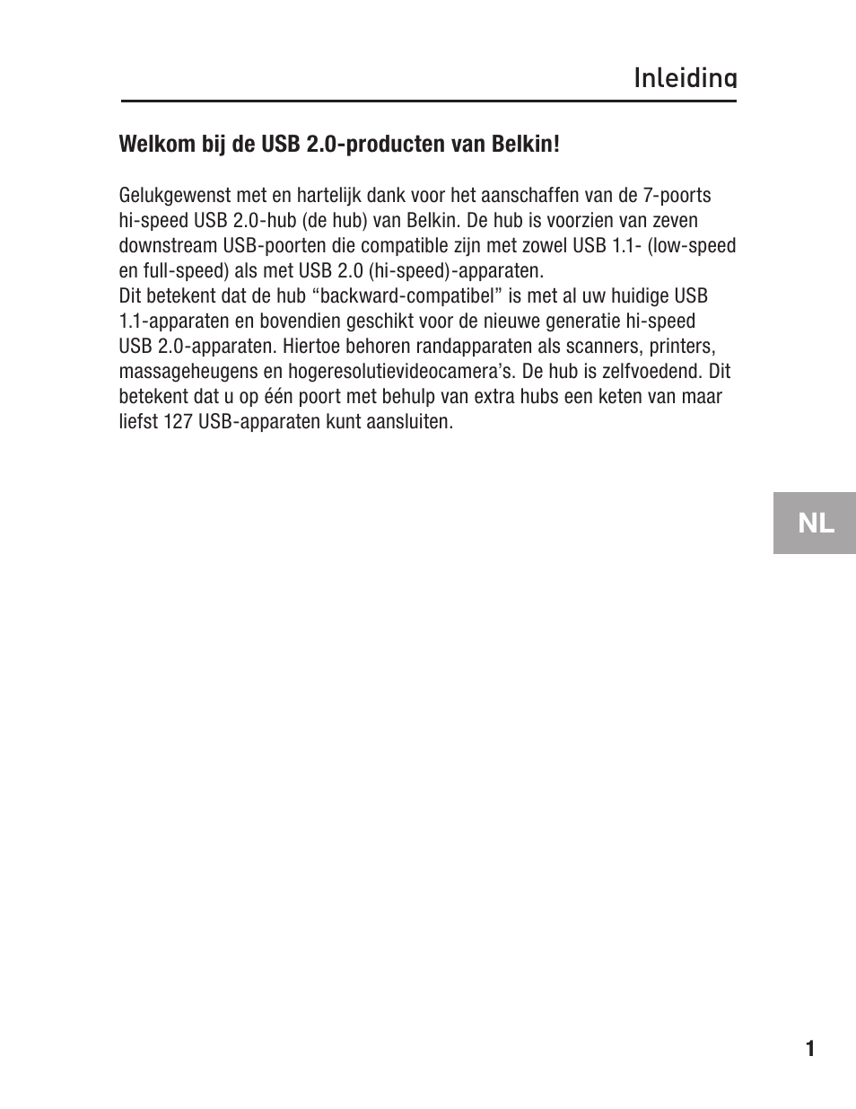 Inleiding | Belkin F5U237 User Manual | Page 29 / 52