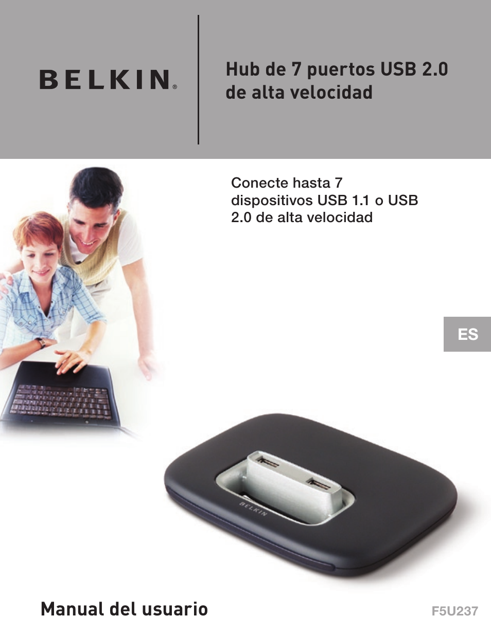 Hub de 7 puertos usb 2.0 de alta velocidad, Manual del usuario | Belkin F5U237 User Manual | Page 35 / 52