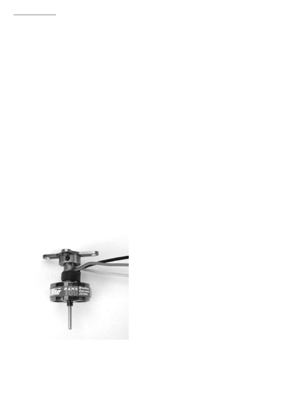 Operating instructions | E-flite Park 180 Brushless Outrunner Motor, 2200Kv User Manual | Page 2 / 4