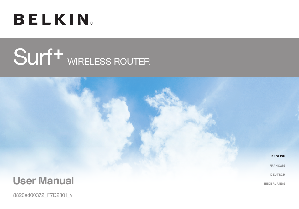 Belkin SURF+ 8820ED00372_F7D2301_V1 User Manual | 31 pages