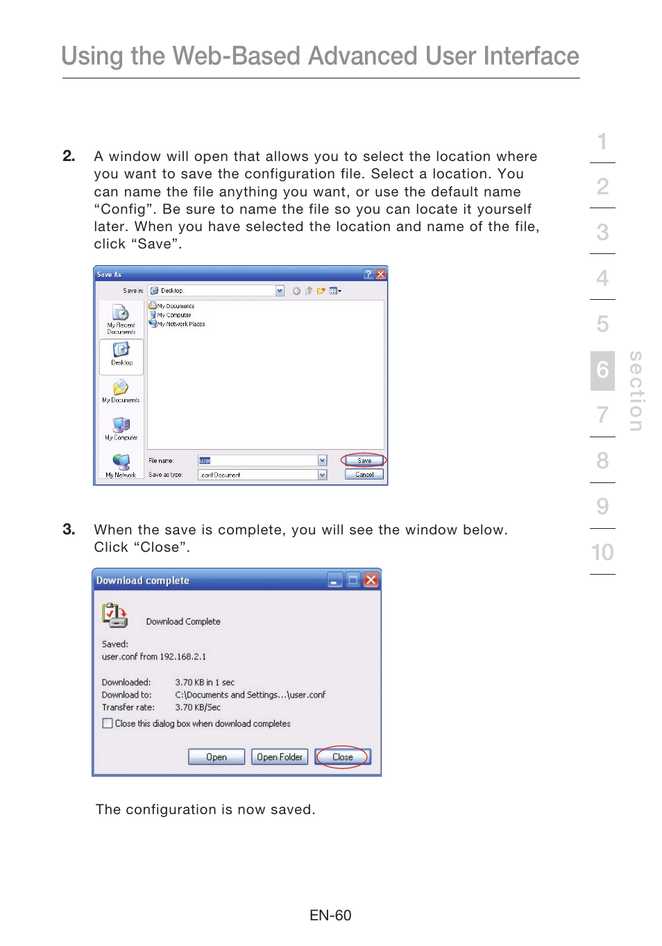 Using the web-based advanced user interface | Belkin N1 Wireless Modem Router F5D8631-4 User Manual | Page 62 / 102