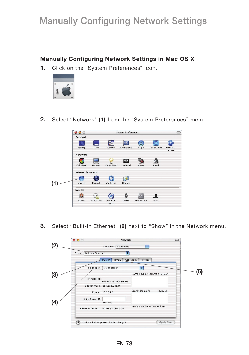 Manually configuring network settings | Belkin N1 Wireless Modem Router F5D8631-4 User Manual | Page 75 / 102