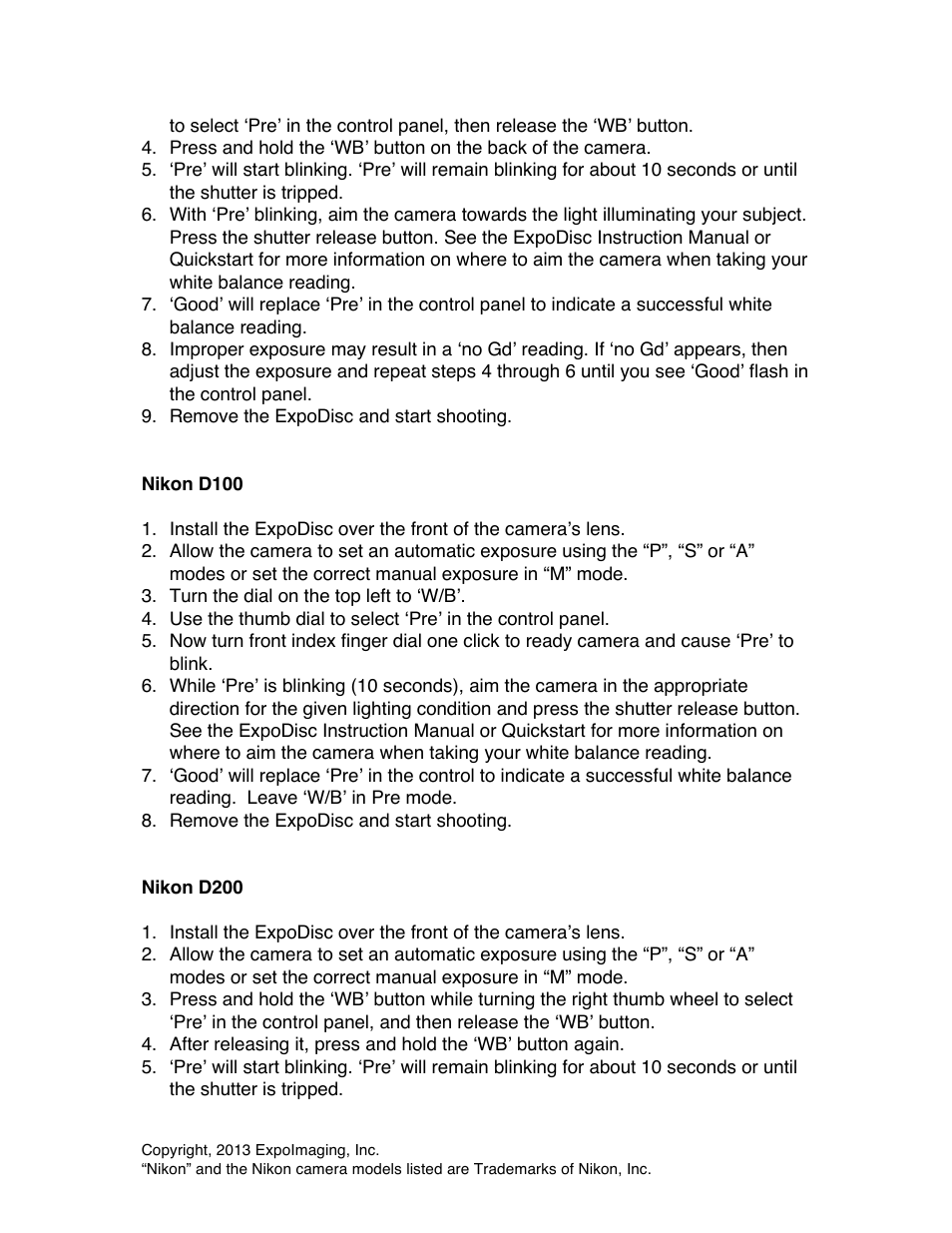 ExpoImaging ExpoDisc: Nikon Custom WB User Manual | Page 5 / 7